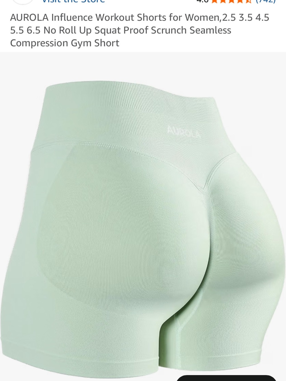 Aurola Women’s High-Waist Athletic Shorts — Mint Green